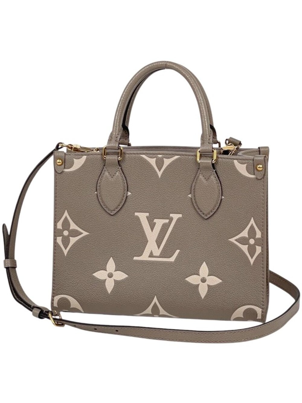 Louis Vuitton On The Go PM Tote Bag 2-Way Monogram Giant Bicolor Empreinte